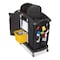 Rubbermaid Commercial Hi-Security Housekeeping Cart, 2-Shelf, 22w x 51.75d x 53.5h, Blk/Slvr FG9T7800BLA - alternate 3